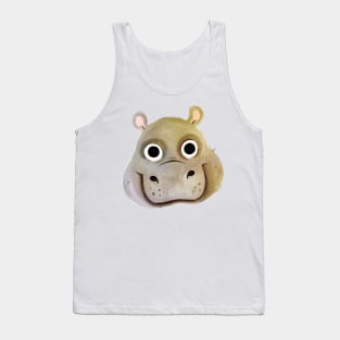 Hippo Face hand Drawn Tank Top